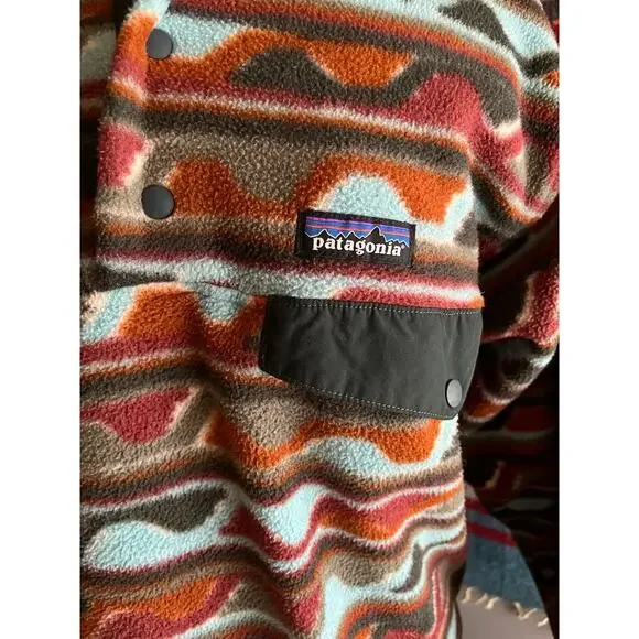 Patagonia Synchilla Delta Cider Red Aztec print 2016 collection Medium